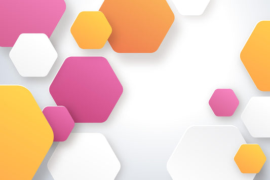 Format you'll love: hexagonal stickers