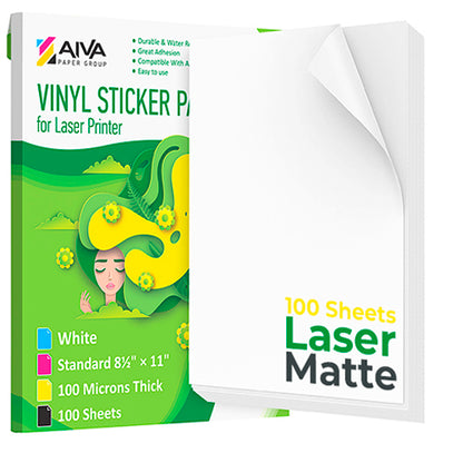 Printable Vinyl Sticker Paper Inkjet Matte 100 sheets – AIVA Paper Group