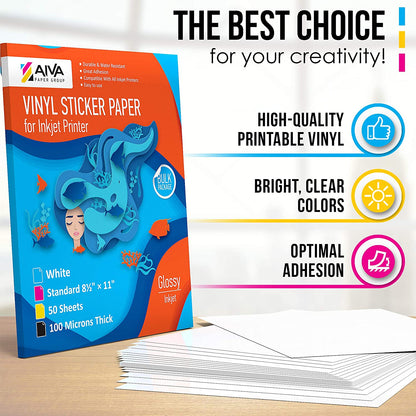 Bedrukbaar helder vinylstickerpapier voor inkjetprinters - A4-formaat (297 x 210 mm) Transparante Waterdichte Zelfklevende Sticker Compatibel met Cricut, Levendige Kleuren (30 Vellen Bedrukbaar helder vinylstickerpapier voor inkjetprinters - A4-formaat (297 x 210 mm) Transparante Waterdichte Zelfklevende Sticker Compatibel met Cricut, Levendige Kleuren (30 Vellen