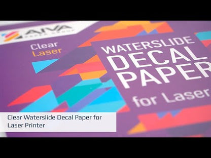 Waterslide Decal Paper Laser Clear 20 sheets