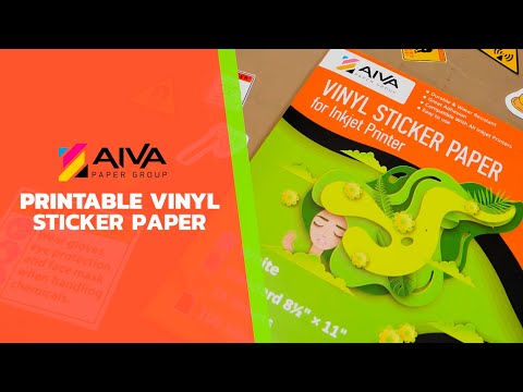 Printable Vinyl Sticker Paper Laser Glossy 50 sheets – AIVA Paper Group